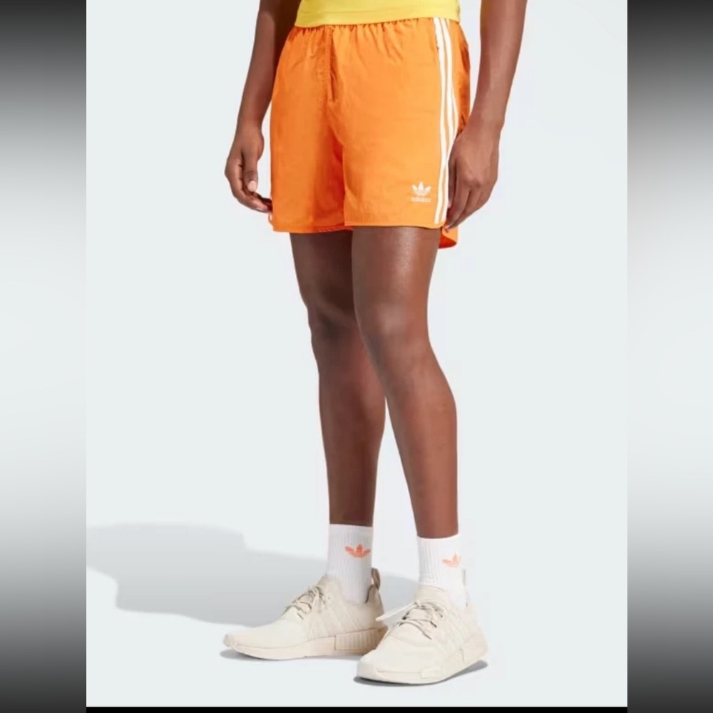 Adidas Men's Adicolor Classics Sprinter Shorts Orange Size Medium - Picture 4 of 5
